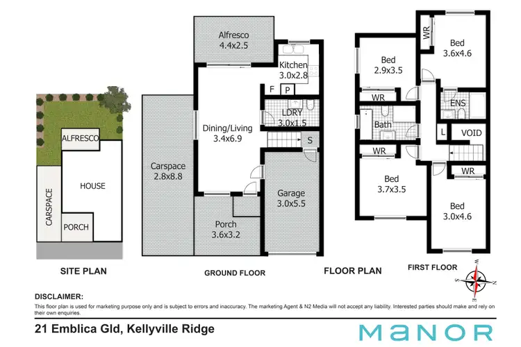 Floorplan of Homely townhouse listing, 21 Emblica Glade, Kellyville Ridge NSW 2155