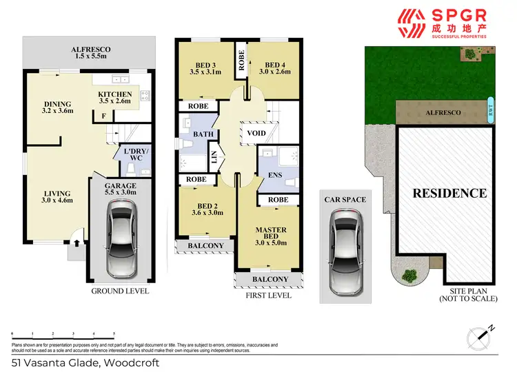Floorplan of Homely townhouse listing, 51 Vasanta Glade, Woodcroft NSW 2767