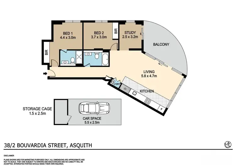 Floorplan of Homely apartment listing, 38/2 Bouvardia Street, Asquith NSW 2077