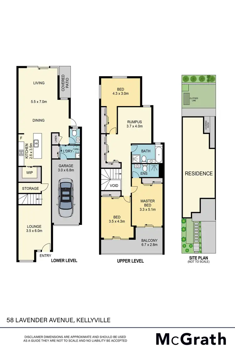 Floorplan of Homely townhouse listing, 58 Lavender Avenue, Kellyville NSW 2155