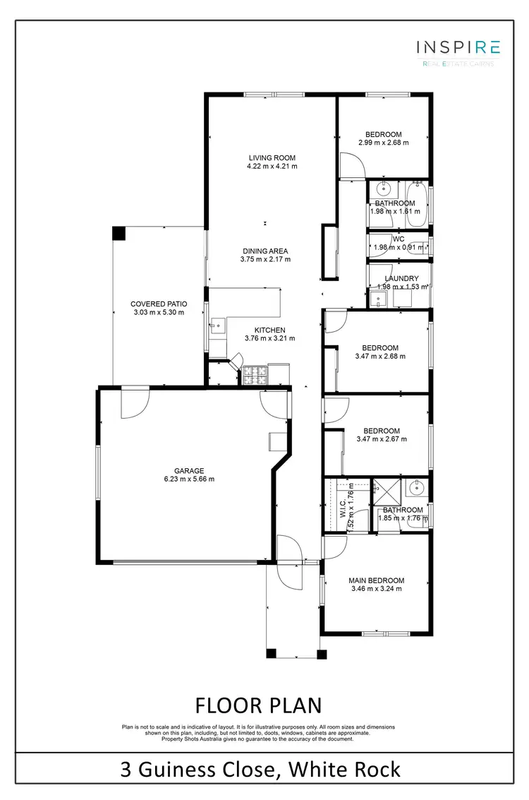 Floorplan of Homely house listing, 3 Guiness Close, White Rock QLD 4868