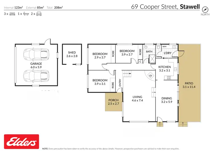Floorplan of Homely house listing, 69 Cooper Street, Stawell VIC 3380