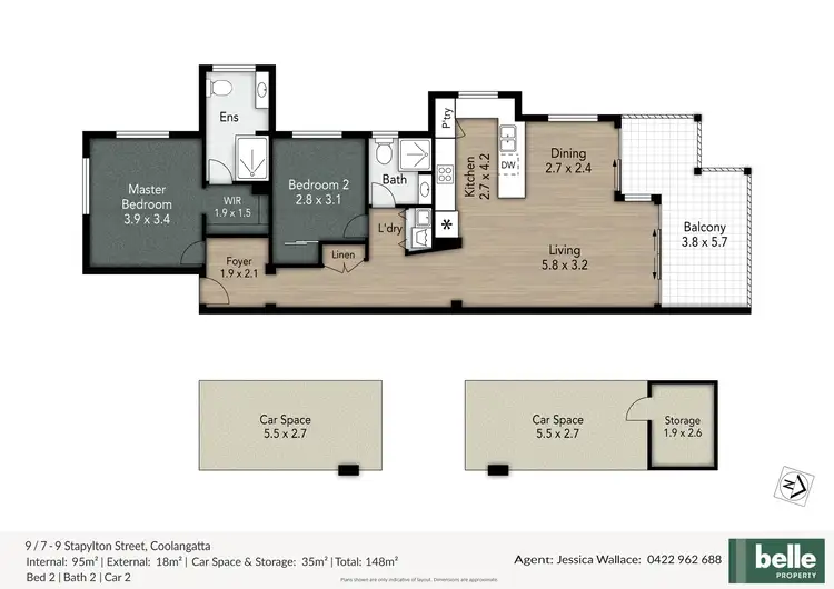 Floorplan of Homely apartment listing, 9/7-9 Stapylton Street, Coolangatta QLD 4225