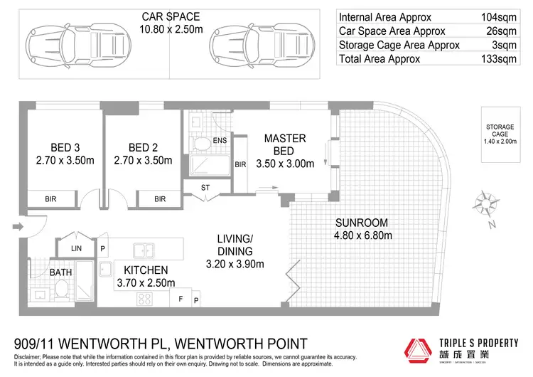 Floorplan of Homely apartment listing, 909/11 Wentworth Place, Wentworth Point NSW 2127