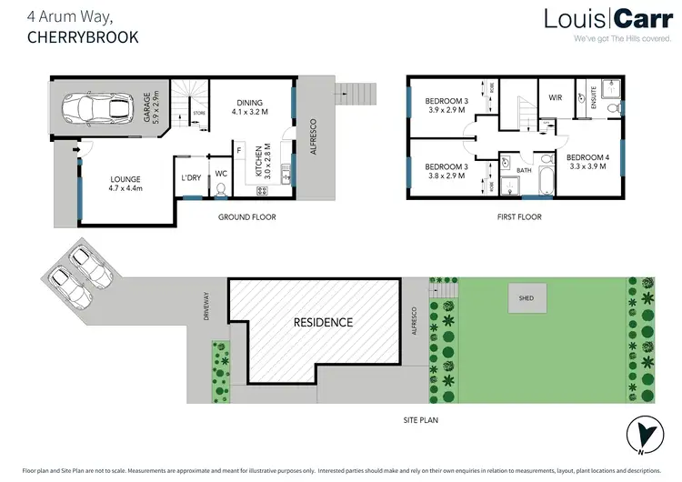 Floorplan of Homely semi-detached listing, 4 Arum Way, Cherrybrook NSW 2126