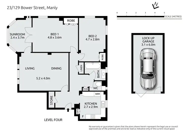 Floorplan of Homely apartment listing, 23/129 Bower Street, Manly NSW 2095