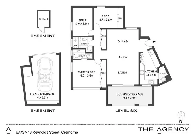 Floorplan of Homely apartment listing, 6A/37-43 Reynolds Street, Cremorne NSW 2090