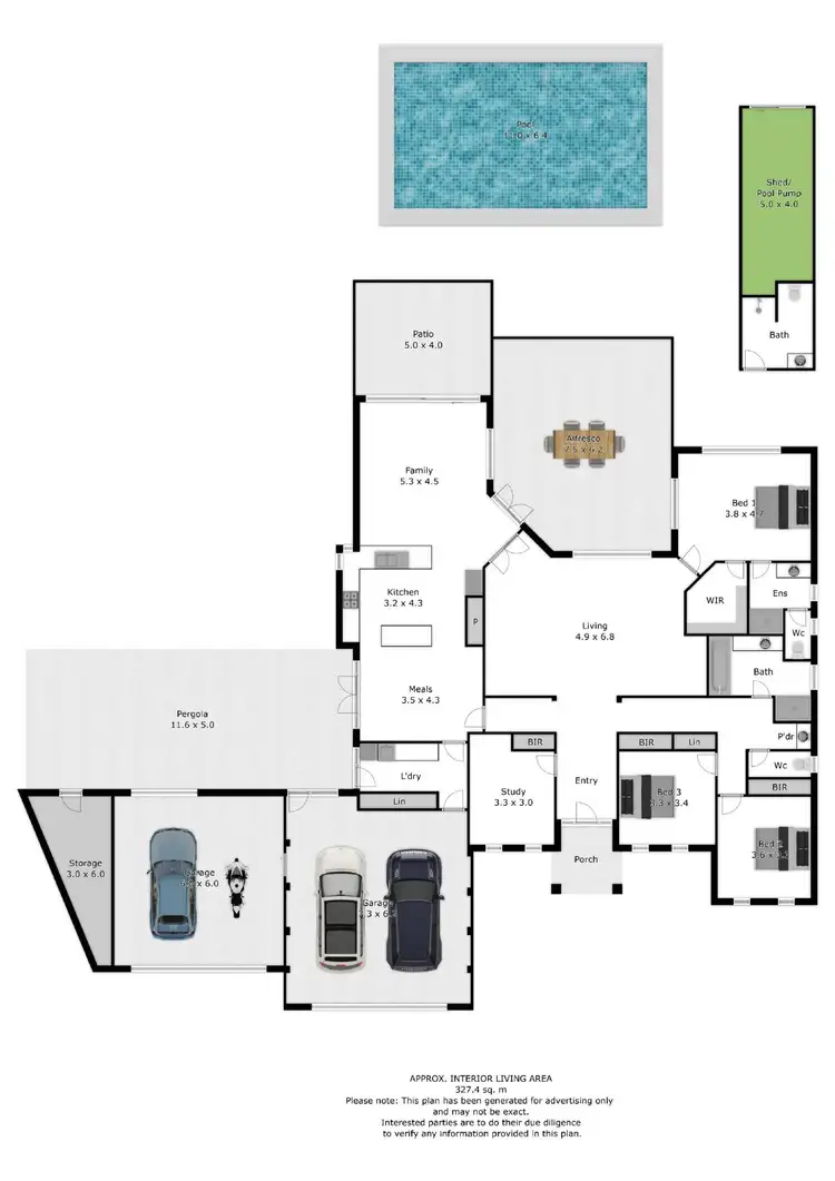 Floorplan of Homely house listing, 4 Stableford Place, Wodonga VIC 3690
