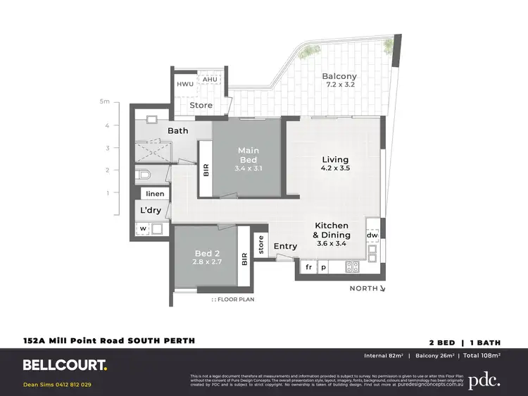 Floorplan of Homely apartment listing, 13/152a Mill Point Road, South Perth WA 6151