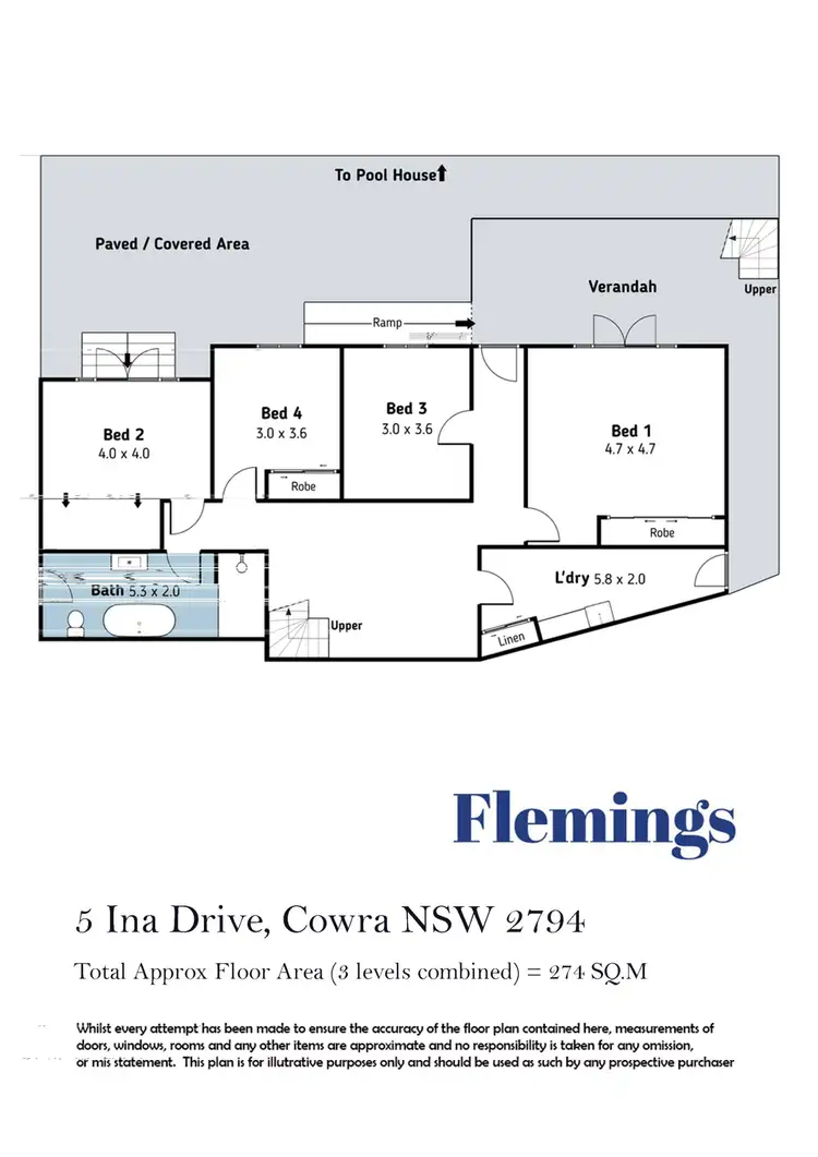 Floorplan of Homely house listing, 5 Ina Drive, Cowra NSW 2794