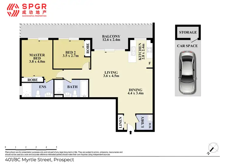 Floorplan of Homely apartment listing, 401/8C Myrtle Street, Prospect NSW 2148