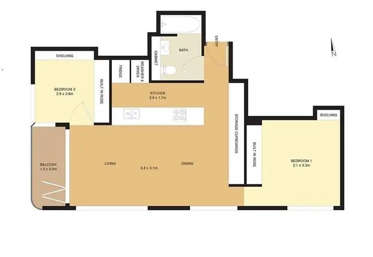 Floorplan of Homely apartment listing, 4E/6 Macleay Street, Potts Point NSW 2011