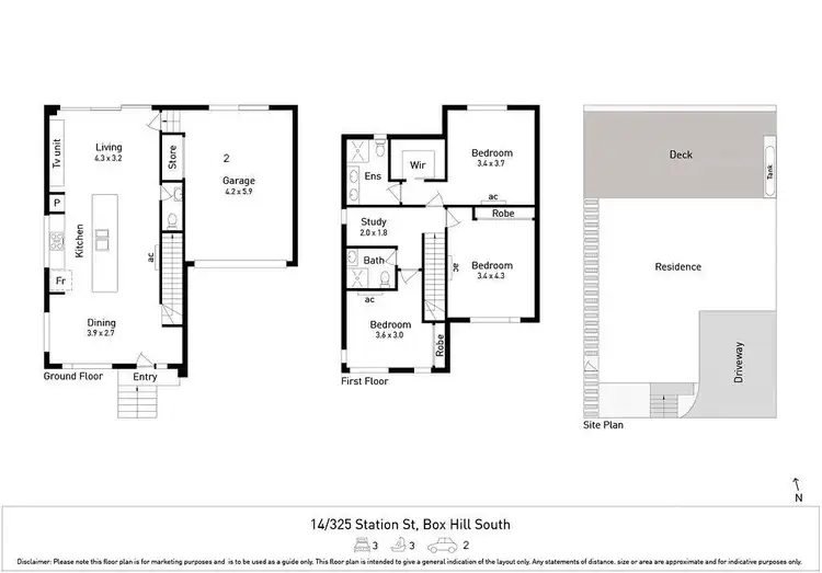 Floorplan of Homely townhouse listing, 14/325 Station Street, Box Hill South VIC 3128