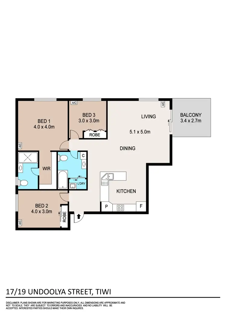 Floorplan of Homely unit listing, 17/19 Undoolya Street, Tiwi NT 810