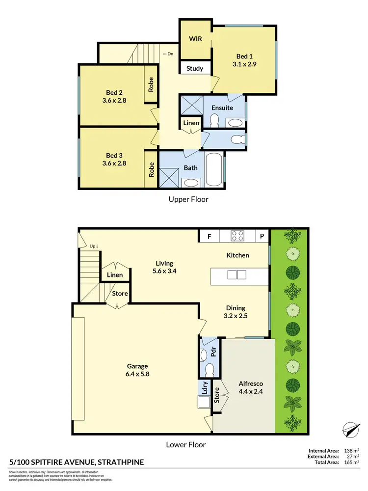 Floorplan of Homely townhouse listing, 5/100 Spitfire Avenue, Strathpine QLD 4500