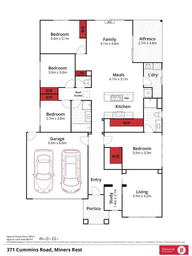 Floorplan of Homely house listing, 371 Cummins Road, Miners Rest VIC 3352