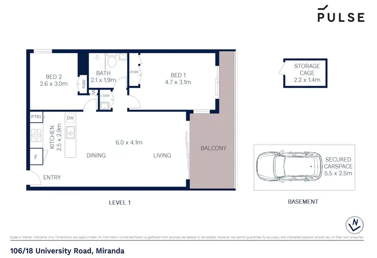 Floorplan of Homely unit listing, BB106/18 University Road, Miranda NSW 2228