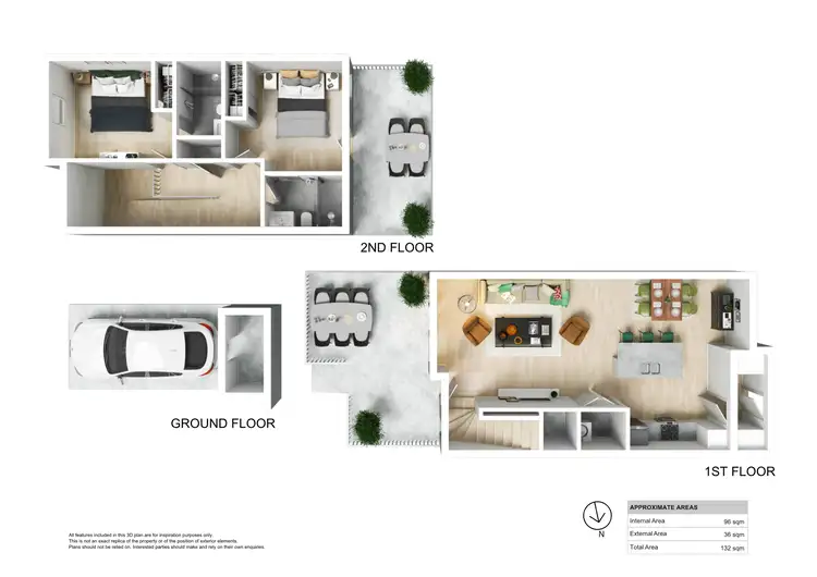 Floorplan of Homely townhouse listing, 3/4 Cassine Boulevard, Waratah West NSW 2298