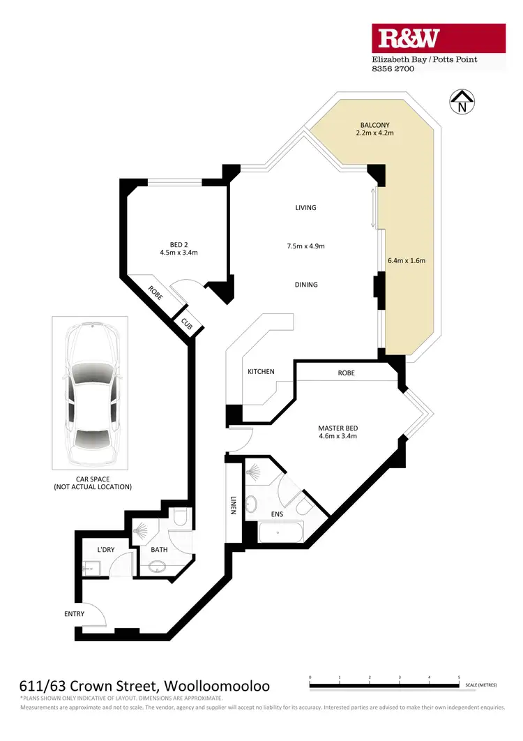 Floorplan of Homely apartment listing, 611/63 Crown Street, Woolloomooloo NSW 2011