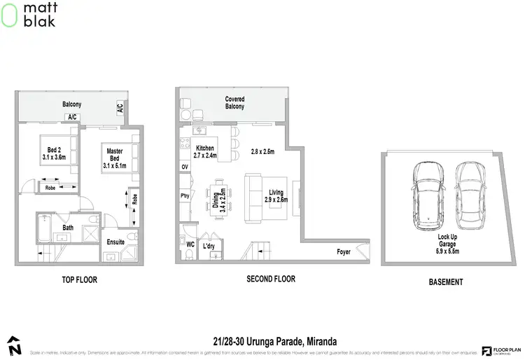 Floorplan of Homely apartment listing, 21/28-30 Urunga Parade, Miranda NSW 2228