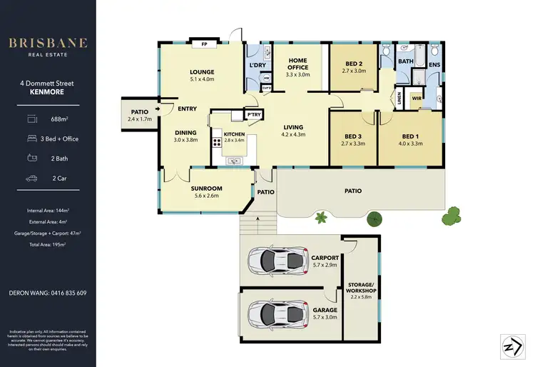 Floorplan of Homely house listing, 4 Dommett Street, Kenmore QLD 4069