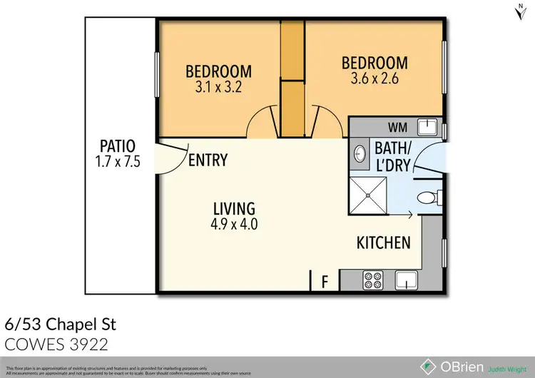 Floorplan of Homely unit listing, 6/53 Chapel Street, Cowes VIC 3922