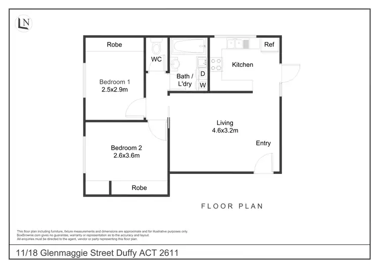 Floorplan of Homely apartment listing, 11/18 Glenmaggie Street, Duffy ACT 2611