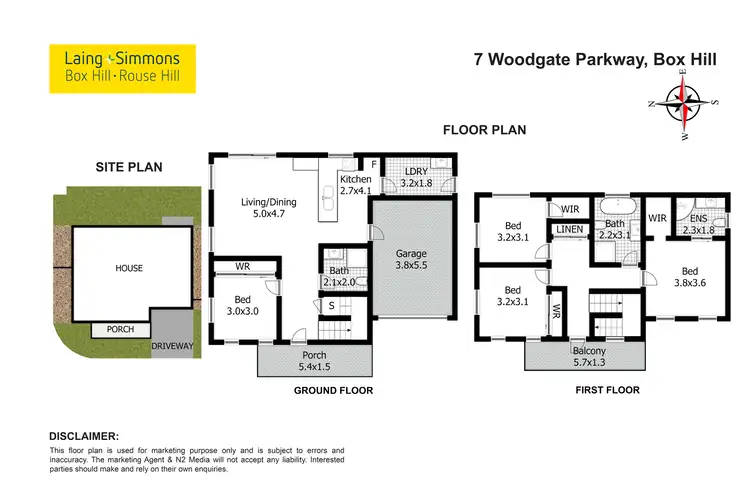Floorplan of Homely house listing, 7 Woodgate Parkway, Box Hill NSW 2765