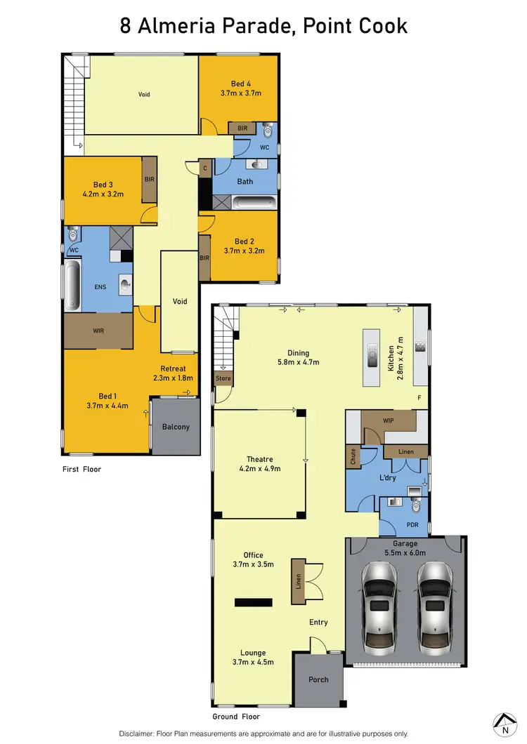 Floorplan of Homely house listing, 8 Almeria Parade, Point Cook VIC 3030