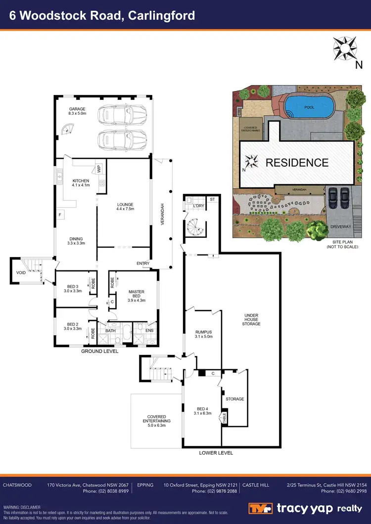Floorplan of Homely house listing, 6 Woodstock Road, Carlingford NSW 2118