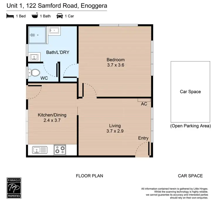 Floorplan of Homely unit listing, 1/122 Samford Road, Enoggera QLD 4051