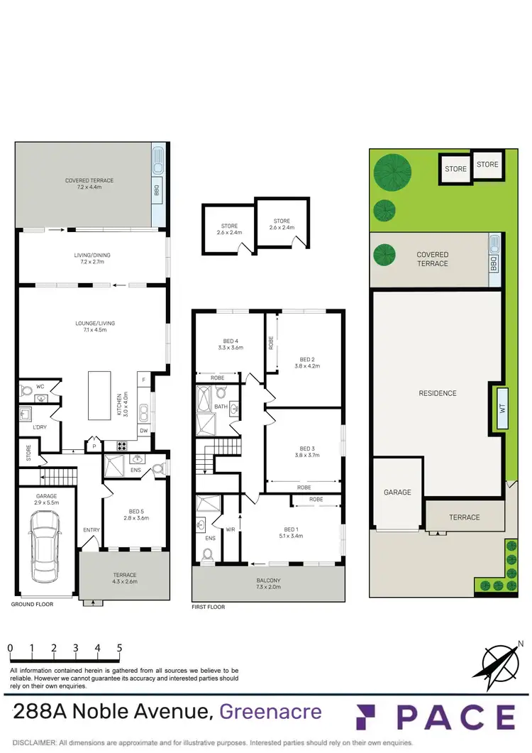 Floorplan of Homely semi-detached listing, 288A Noble Avenue, Greenacre NSW 2190