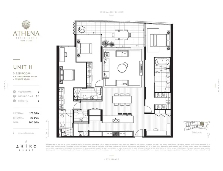 Floorplan of Homely apartment listing, 1802/6-8 Sickle Avenue, Hope Island QLD 4212