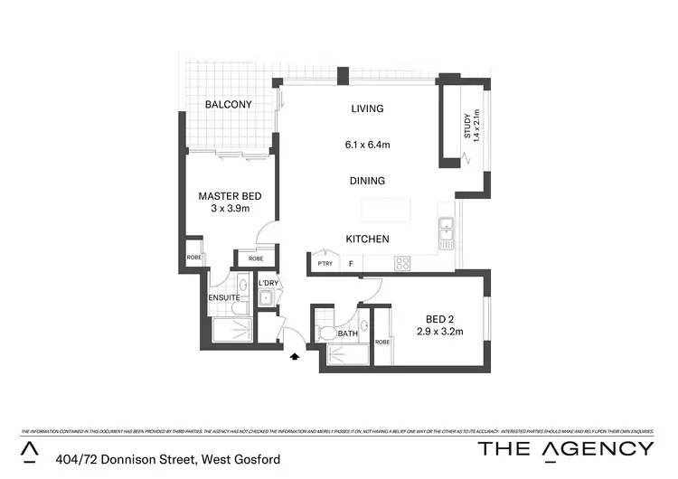 Floorplan of Homely apartment listing, 404/72-74 Donnison Street West, Gosford NSW 2250