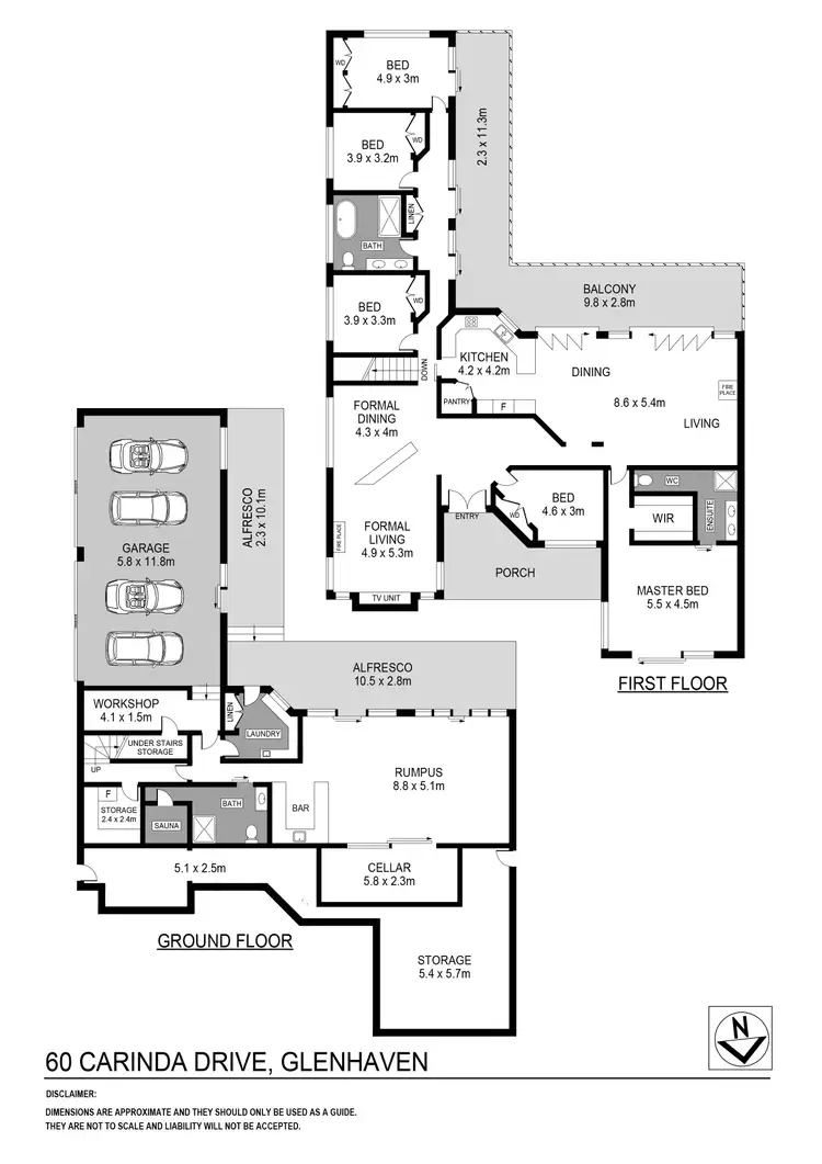 Floorplan of Homely house listing, 60 Carinda Drive, Glenhaven NSW 2156