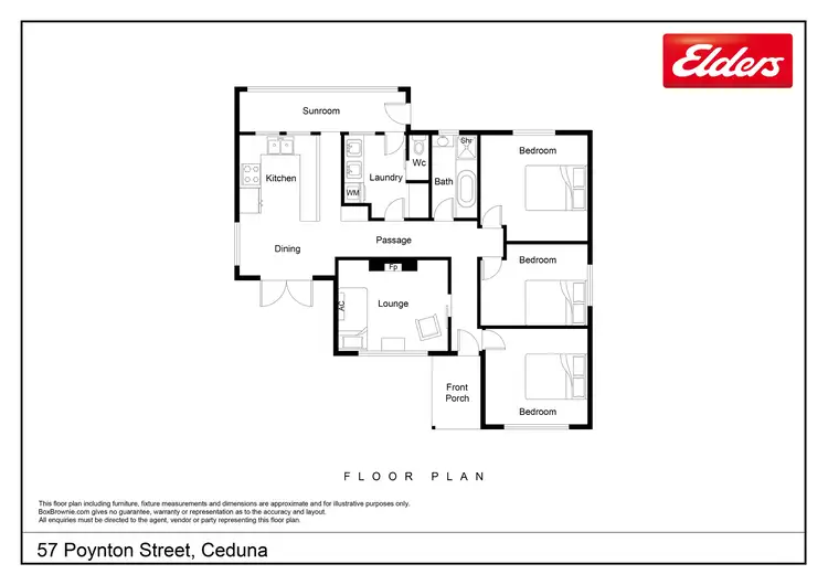 Floorplan of Homely house listing, 57 Poynton Street, Ceduna SA 5690