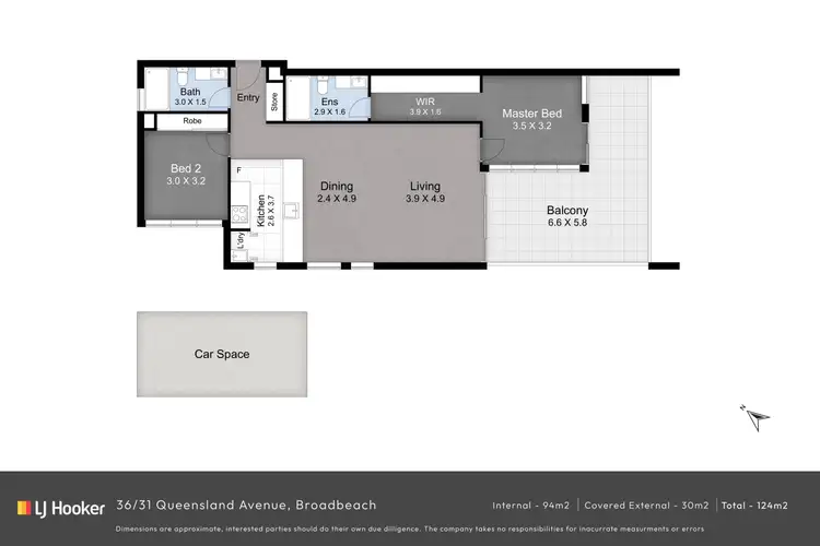 Floorplan of Homely unit listing, 36/31 Queensland Avenue, Broadbeach QLD 4218