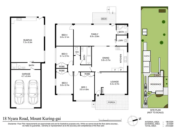 Floorplan of Homely house listing, 18 Nyara Road, Mount Kuring-Gai NSW 2080