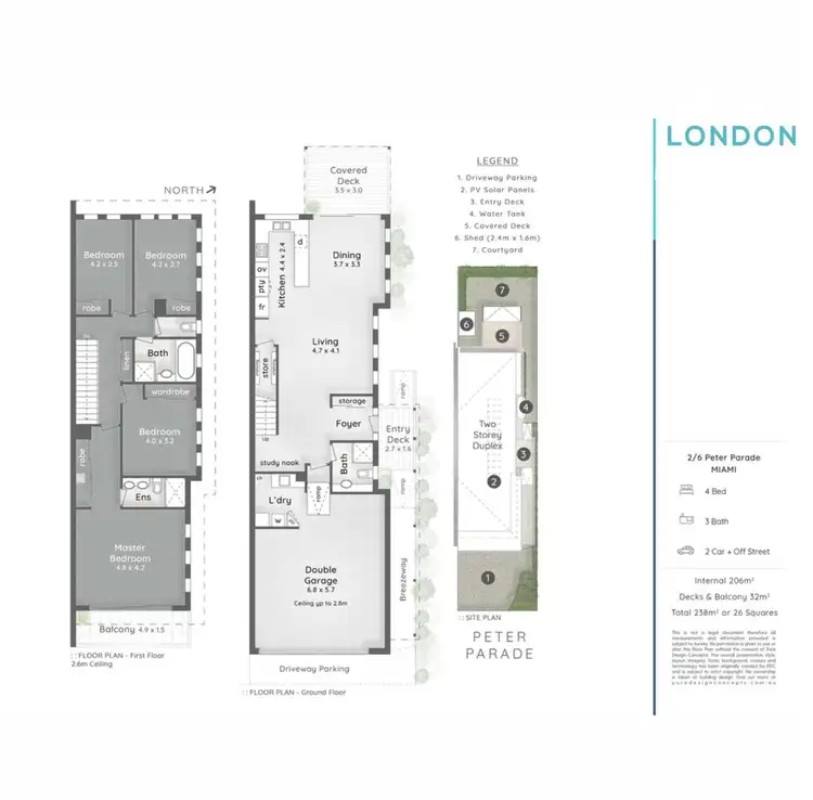Floorplan of Homely villa listing, 2/6 Peter Parade, Miami QLD 4220