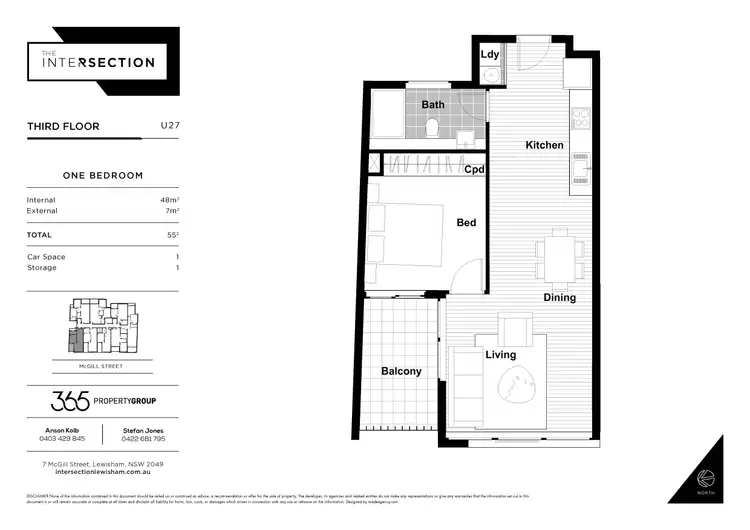 Floorplan of Homely unit listing, 27/7-15 McGill Street, Lewisham NSW 2049