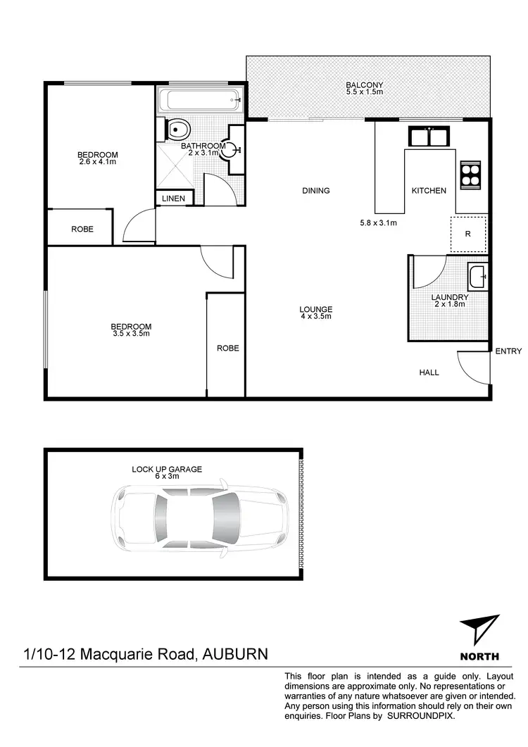 Floorplan of Homely unit listing, 1/10-12 Macquarie Road, Auburn NSW 2144