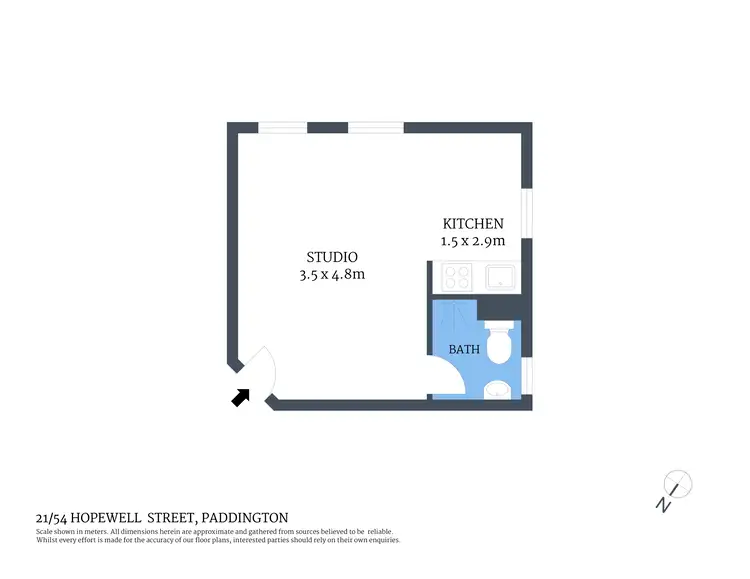 Floorplan of Homely apartment listing, 21/54 Hopewell Street, Paddington NSW 2021