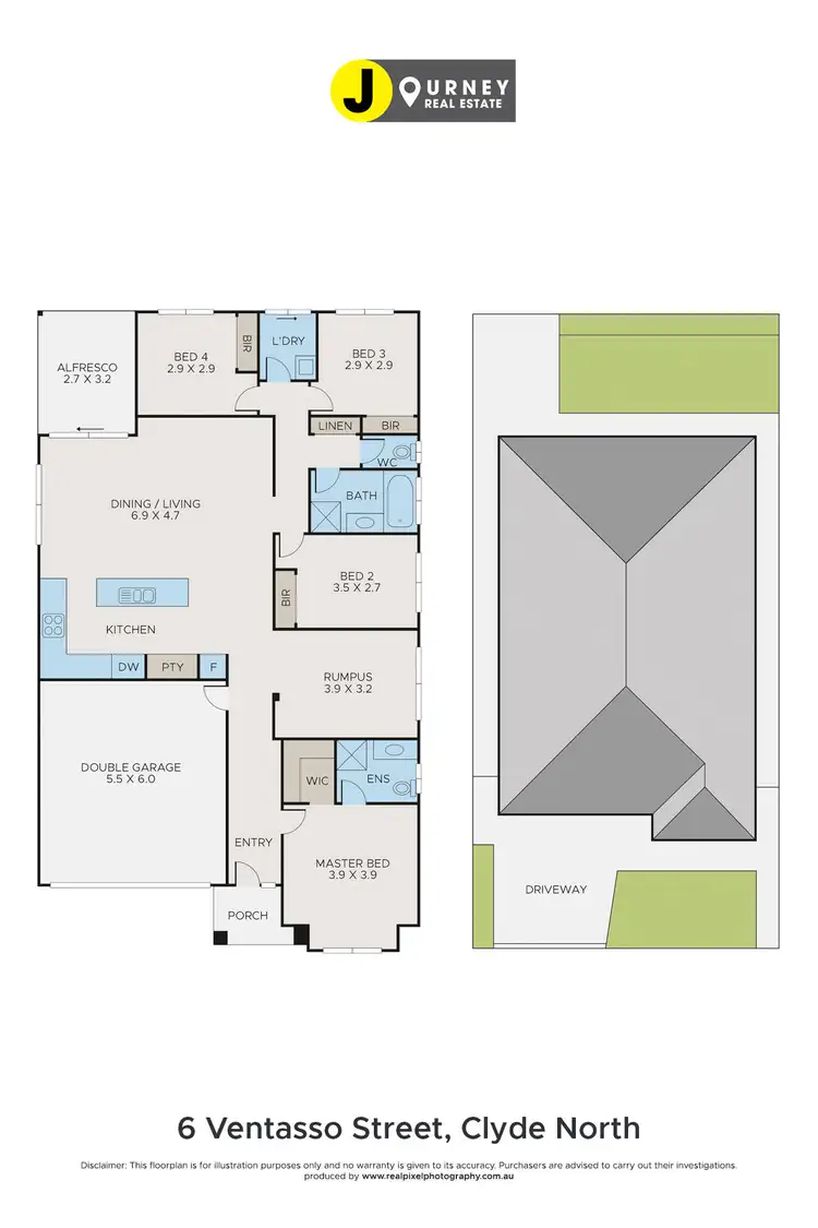 Floorplan of Homely house listing, 6 Ventasso Street, Clyde North VIC 3978
