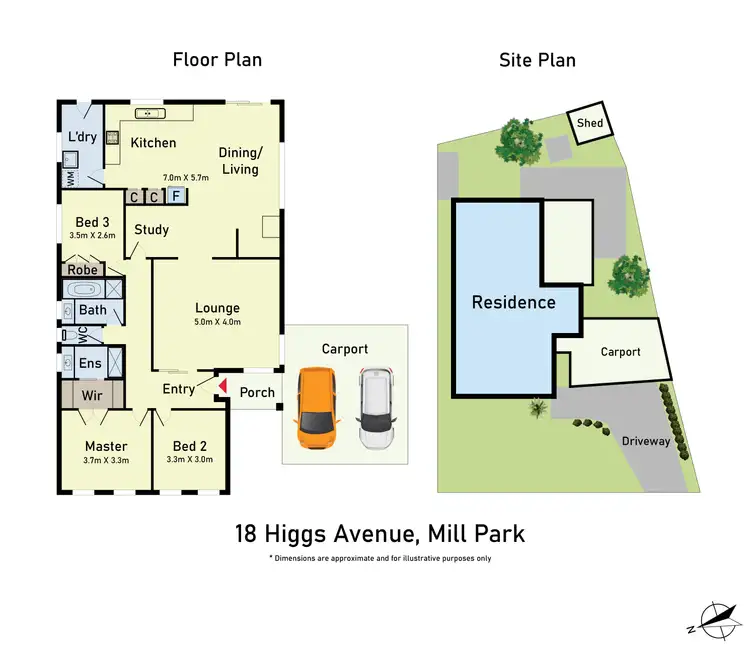Floorplan of Homely house listing, 18 Higgs Avenue, Mill Park VIC 3082