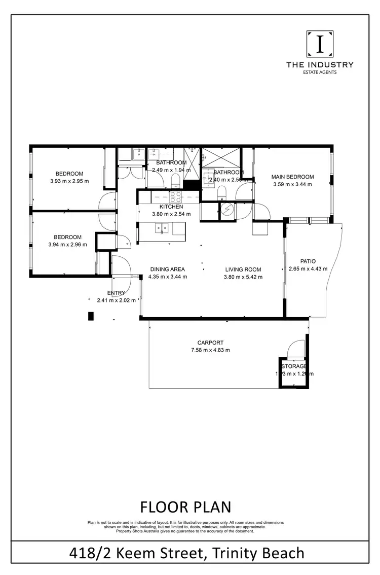 Floorplan of Homely unit listing, 418/2 Keem Street, Trinity Beach QLD 4879
