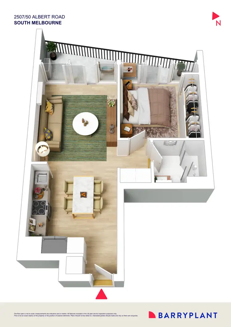 Floorplan of Homely apartment listing, 2507/50 Albert Road, South Melbourne VIC 3205