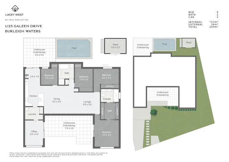 Floorplan of Homely semi-detached listing, 1/23 Galeen Drive, Burleigh Waters QLD 4220