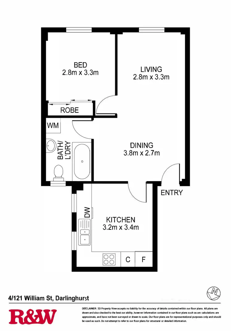 Floorplan of Homely apartment listing, 4/121-129 William Street, Darlinghurst NSW 2010