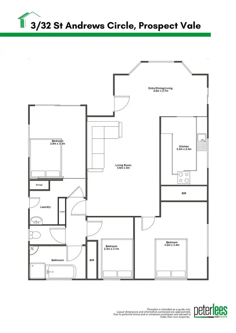 Floorplan of Homely unit listing, 3/32 St Andrews Circle, Prospect Vale TAS 7250