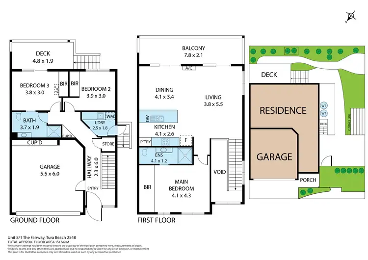 Floorplan of Homely unit listing, 8/1 The Fairway, Tura Beach NSW 2548